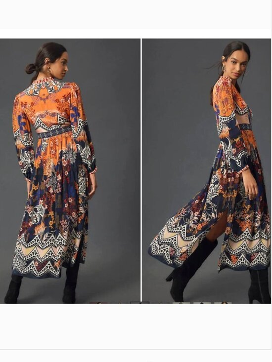 Bhanuni By Jyoti Dresses & Skirts - Bhanuni by Jyoti Patterned Maxi Dress Size 2